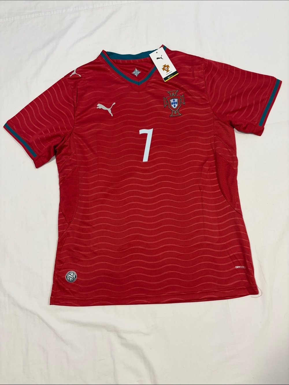 Puma Red Portugal Goalkeeper Jersey with Teal Trim #1